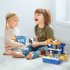 3 in 1 Children Bus Pretend Play Playset Simulation Doctor Kitchen Supermarket Makeup Kit Educational Toy For Kids Xmas Gifts Screw table