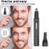 3 in 1 Electric Nose Hair Trimmer Clipper Usb Rechargeable Professional Painless Energy Saving Mute Eyebrow Razors black