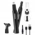 3 in 1 Electric Nose Hair Trimmer Clipper Usb Rechargeable Professional Painless Energy Saving Mute Eyebrow Razors black