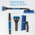 3 in 1 Expandable Car Ice Scraper with Snow Sweeping Brush Windshield Defrost Shovel Tool Blue