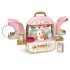 3 in 1 Farm Pretend Play Backpack Set Cute Rabbit Pet Care Playset Play House Toys For Boys Girls Christmas Gifts Green