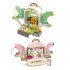 3 in 1 Farm Pretend Play Backpack Set Cute Rabbit Pet Care Playset Play House Toys For Boys Girls Christmas Gifts Green