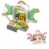 3 in 1 Farm Pretend Play Backpack Set Cute Rabbit Pet Care Playset Play House Toys For Boys Girls Christmas Gifts Green