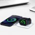 3 in 1 Foldable 15w Wireless Charger Pad Compatible For Iphone 12 Mini 12 Pro Max Fast Charging Dock Station pink