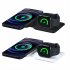3 in 1 Foldable 15w Wireless Charger Pad Compatible For Iphone 12 Mini 12 Pro Max Fast Charging Dock Station pink