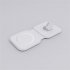 3 in 1 Foldable 15w Wireless Charger Pad Compatible For Iphone 12 Mini 12 Pro Max Fast Charging Dock Station pink