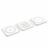 3 in 1 Folding Magnetic Wireless Charger Touch control Night Light 15w Fast Charging Station For Phone Watch Headphones White