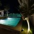 3 in 1 LED Light Solar Powered Landscape Spotlight Projection for Garden Pool Lawn Warm White 3 in 1