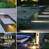 3 in 1 LED Light Solar Powered Landscape Spotlight Projection for Garden Pool Lawn Warm White 3 in 1