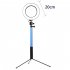 3 in 1 LED Ring Light Photo Photography Dimmable Video for Smartphone with Tripod Selfie Stick   Phone Holder Blue 20CM