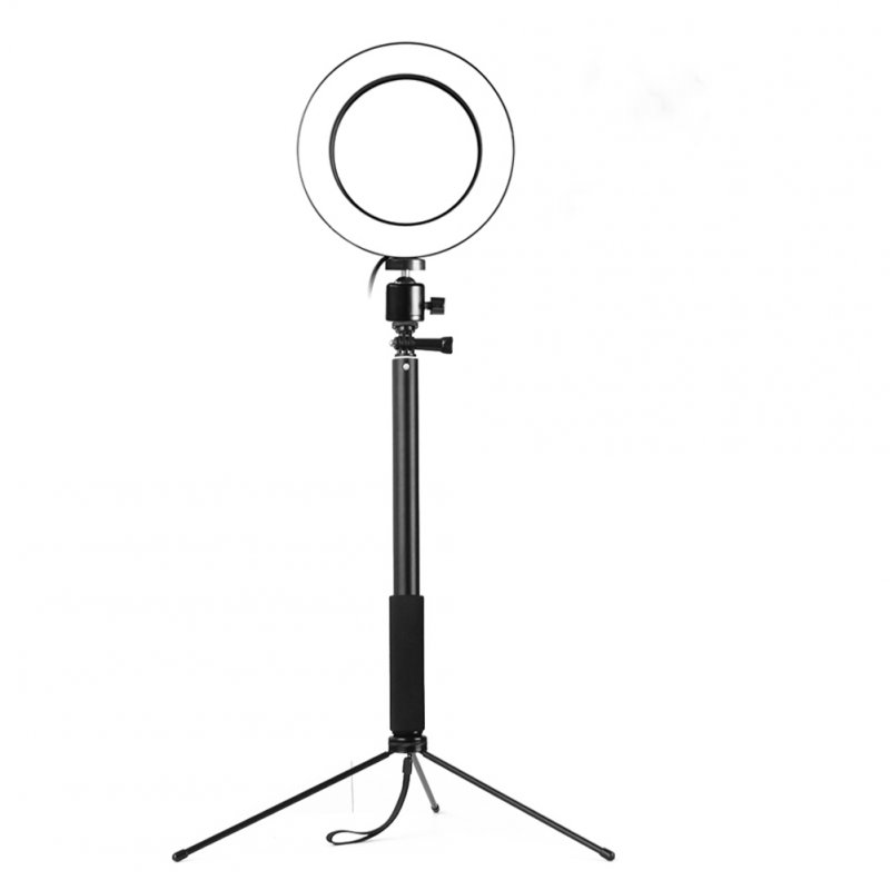 3 in 1 LED Ring Light Black 16CM