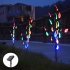 3 in 1 LED Solar Lawn Light Leaves Branch Shape Lamp for Outdoor Garden Yard Decoration One for three white light leaves branch lights