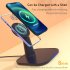 3 in 1 Magnetic Wireless Charger Type c Interface 360 degree Rotating 15w Fast Charging Station For Headset Watch Phone Black