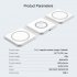 3 in 1 Magnetic Wireless Charger Stand Fast Charging Station Compatible for iPhone 14 13 12 AirPods iWatch 8 7 6 White