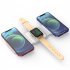 3 in 1 Magnetic Wireless Charger Stand Fast Charging Station Compatible for iPhone 14 13 12 AirPods iWatch 8 7 6 Black