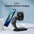 3 in 1 Magnetic Wireless  Charger Desktop Mobile Phone Charger Bracket For Iphone12 Iphone13 Iwatch White