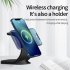3 in 1 Magnetic Wireless  Charger Desktop Mobile Phone Charger Bracket For Iphone12 Iphone13 Iwatch Black