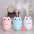 3 in 1 Multifunction USB Dekstop Diffuser Cartoon Cat Air Humidifier with Fan Table Lamp Pink 134 8   93   93mm