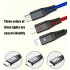 3 in 1 Multiple USB Fast Charging Cord Type C Micro USB Connector for iPhone 7Plus Galaxy S8 More