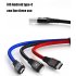 3 in 1 Multiple USB Fast Charging Cord Type C Micro USB Connector for iPhone 7Plus Galaxy S8 More