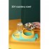 3 in 1 Pet Feeding Bowl Water Dispenser Anti choking Neck Guard Automatic Food Dispenser For Dogs Cats fish shape bowl Purple