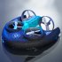 3 in 1 Remote Control Quadcopter 4 Channel Sea Land Air Drone Rechargeable Waterproof Remote Control Aircraft Blue