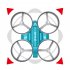 3 in 1 Remote Control Quadcopter 4 Channel Sea Land Air Drone Rechargeable Waterproof Remote Control Aircraft Blue