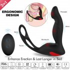 3 in 1 Remote Control Prostate Massager Vibrator Penis Ring Ball Loop Rechargeable Waterproof Anal Sex Toy