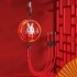 3 in 1 Retractable USB Data Cable Cute Rabbit Decoration Charging Cable for IOS Android Type c Red