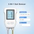 3 in 1 Soil Tester Moisture Fertility pH Tester Water Humidity Tester Tester Garden Planting Kit For Greenhouses Farmland White