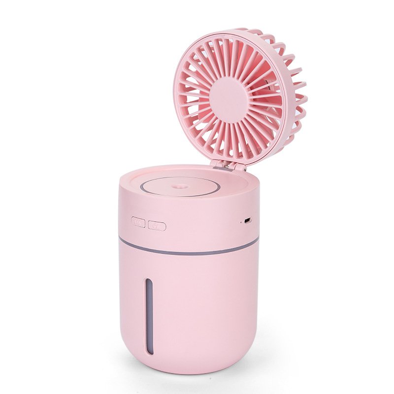 3 in 1 T9 Spray Fan USB Charging Fan Light Car Air Humidifier Small Fan Table Decor Pink_Standard