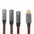 3 in 1 Type C Audio Cable USB 3 1 Male to 3 3 5mm Female Splitter Cord AUX Microphone Earphone Jack Adapter red
