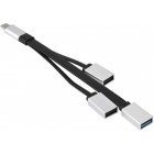 3-in-1 Type C Hub Multiport Adapter Type C to USB3.0 + 2 USB2.0