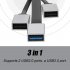 3 in 1 Type C Hub Multiport Adapter Type C to USB3 0   2 USB2 0