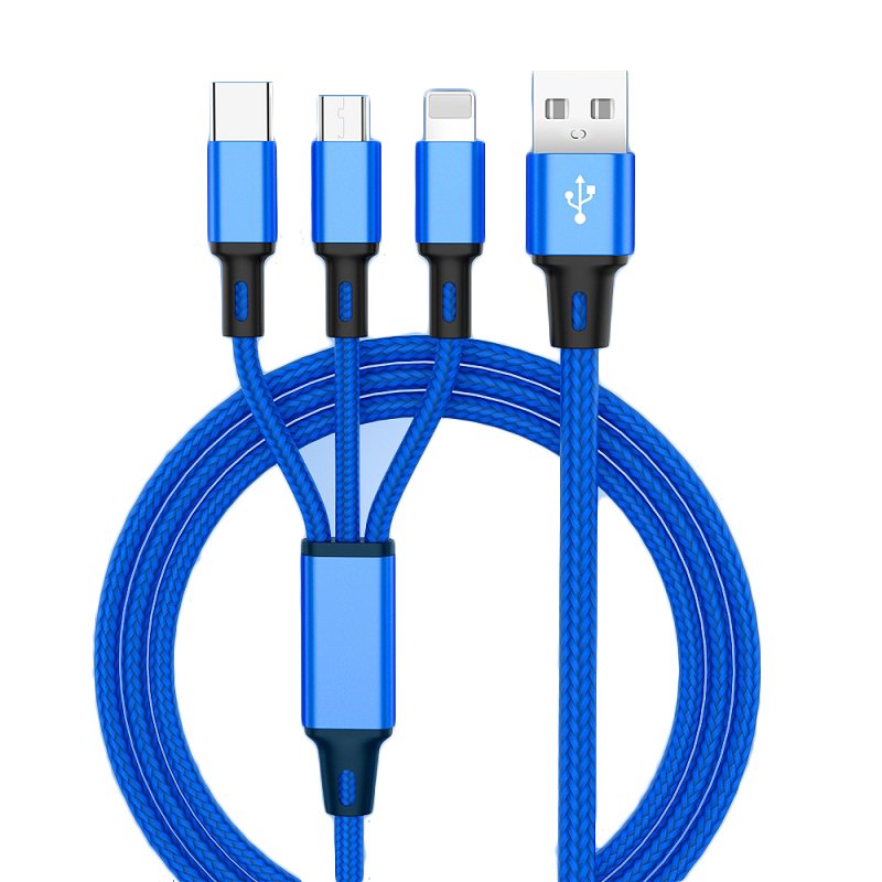 3 in 1 USB Cable blue