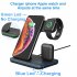 3 in 1 Universal 15W Qi Wireless Charger for Iphone X 8 Xiaomi Quick Charge 3 0 Fast Charger Dock Stand for Apple Airpods Watch 4 3 2 1 white