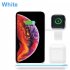 3 in 1 Universal 15W Qi Wireless Charger for Iphone X 8 Xiaomi Quick Charge 3 0 Fast Charger Dock Stand for Apple Airpods Watch 4 3 2 1 white