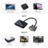 3 in 1 Vga  Adapter Vga To HDMI compatible vga audio Multi port Display Audio Synchronization High definition Adapter For Conference Presentation Teaching black