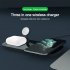 3 in 1 Wireless Charger For iPhone 11 XS XR X 8 Plus Samsung S10 Charging Dock for Apple Watch Fast Charger For Airpods black