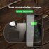3 in 1 Wireless Charger For iPhone 11 XS XR X 8 Plus Samsung S10 Charging Dock for Apple Watch Fast Charger For Airpods black