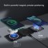 3 in 1 Wireless Charger Magnetic Foldable Charging Station Multi function Fast Charging Pad For Watch Headphone Black