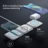 3 in 1 Wireless Charger Magnetic Foldable Charging Station Multi function Fast Charging Pad For Watch Headphone Black