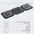 3 in 1 Wireless Charger Magnetic Foldable Charging Station Multi function Fast Charging Pad For Watch Headphone Black
