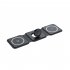 3 in 1 Wireless Charger Magnetic Foldable Charging Station Multi function Fast Charging Pad For Watch Headphone Black