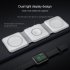 3 in 1 Wireless Charger Magnetic Foldable Charging Station Multi function Fast Charging Pad For Watch Headphone Black