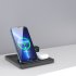 3 in 1 Wireless Charger Stand Charging Docking Station for Airpods Pro iWatch iPhone 14 13 12 11 Samsung Black