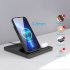 3 in 1 Wireless Charger Stand Charging Docking Station for Airpods Pro iWatch iPhone 14 13 12 11 Samsung Black