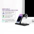 3 in 1 Wireless Charger Stand Fast Charging Vertical Base Bracket Compatible for Iphone Iwatch Airpods Black