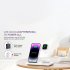 3 in 1 Wireless Charger Stand Fast Charging Vertical Base Bracket Compatible for Iphone Iwatch Airpods Black