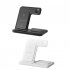 3 in 1 Wireless Charger Stand Fast Charging Vertical Base Bracket Compatible for Iphone Iwatch Airpods Black